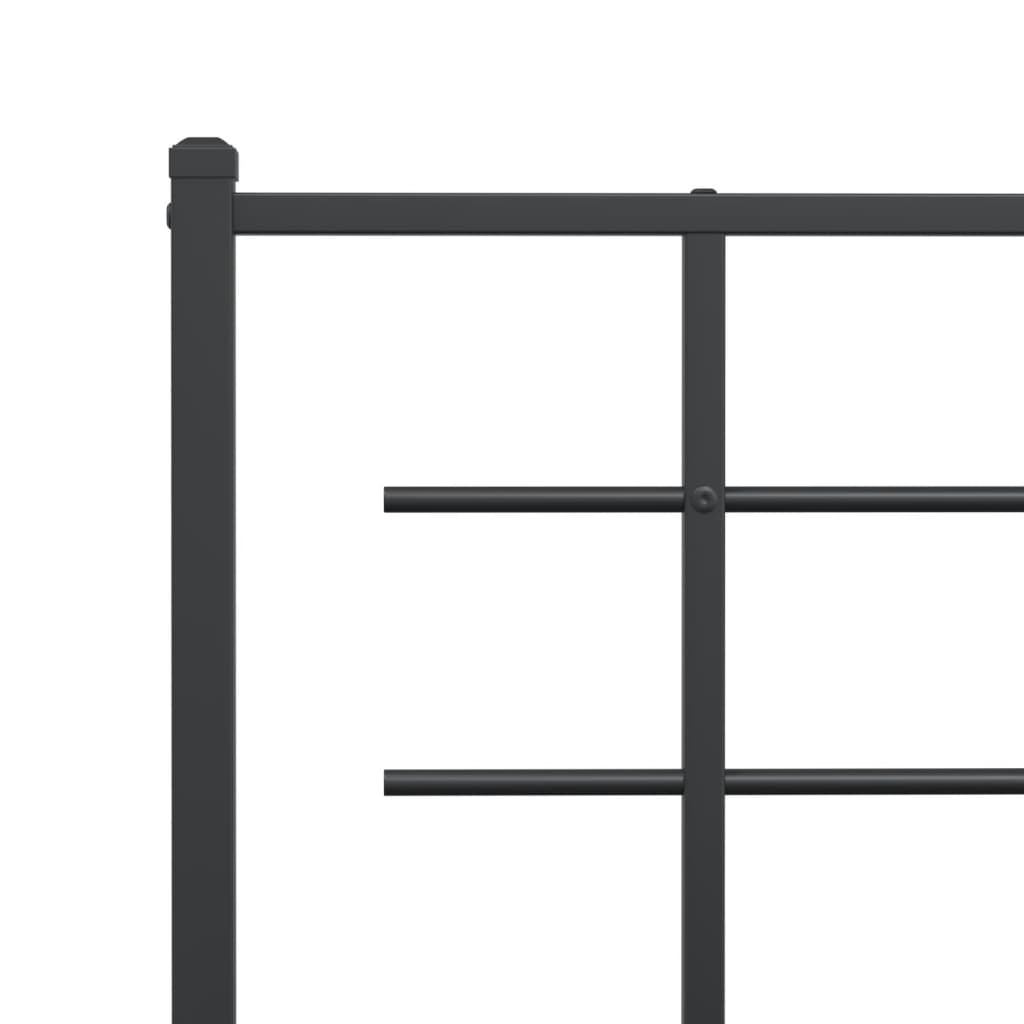vidaXL Metal Replace Headboard Black 200 cm 5
