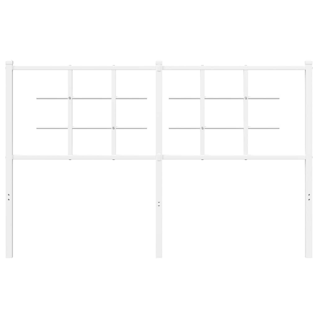 vidaXL Metal Replace Headboard White 135 cm 3