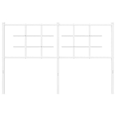 vidaXL Metal Replace Headboard White 135 cm 3