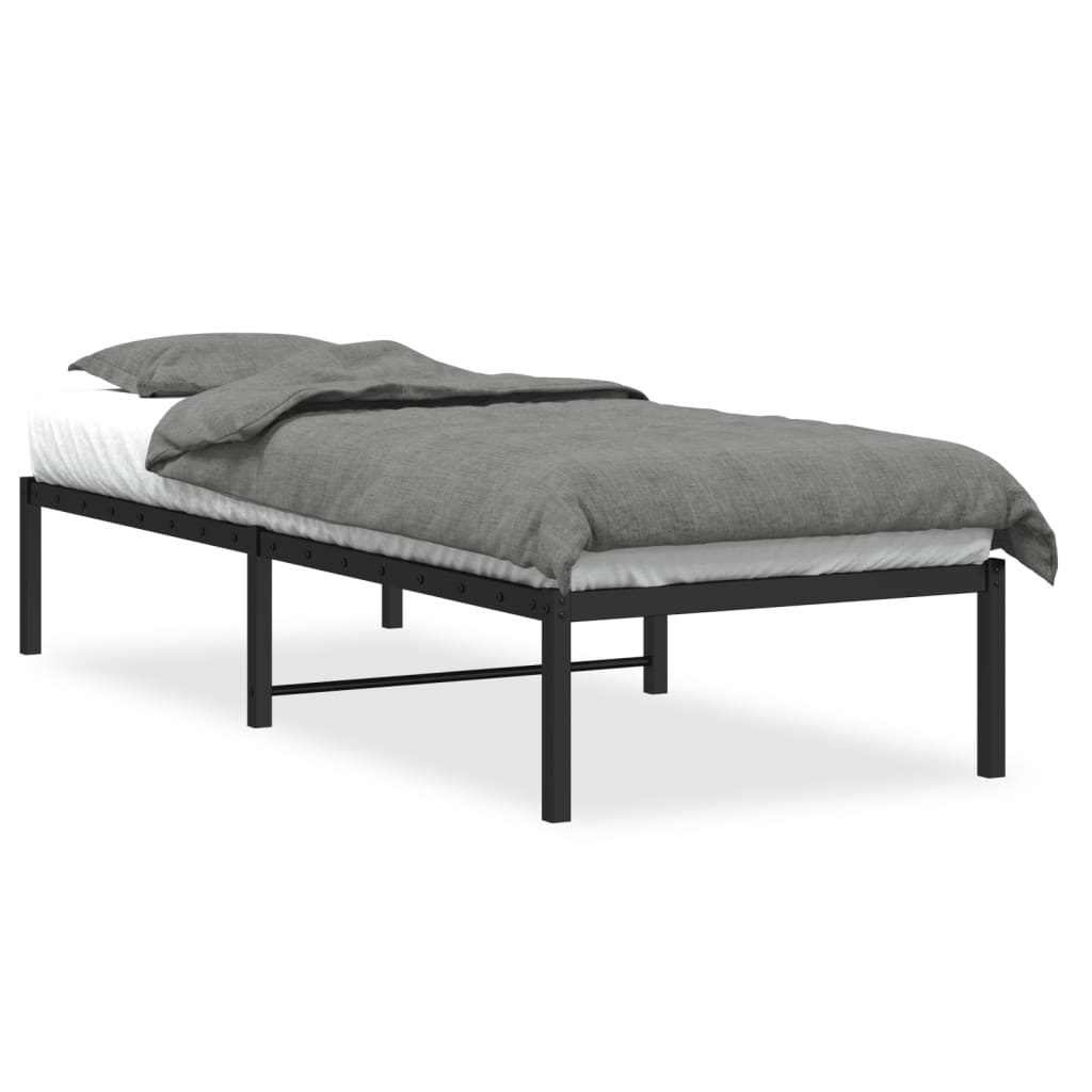 vidaXL Metal Bed Frame without Mattress Black 80x200cm 2