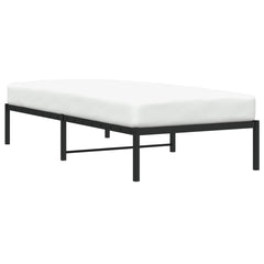 vidaXL Metal Bed Frame without Mattress Black 90x200cm 3