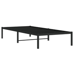 vidaXL Metal Bed Frame without Mattress Black 90x200cm 4