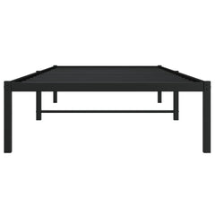vidaXL Metal Bed Frame without Mattress Black 90x200cm 5