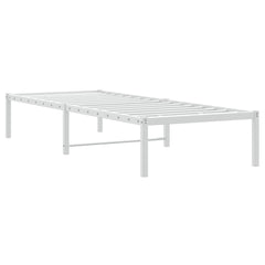 Metal Bed Frame without Mattress White 75 cm 190 cm