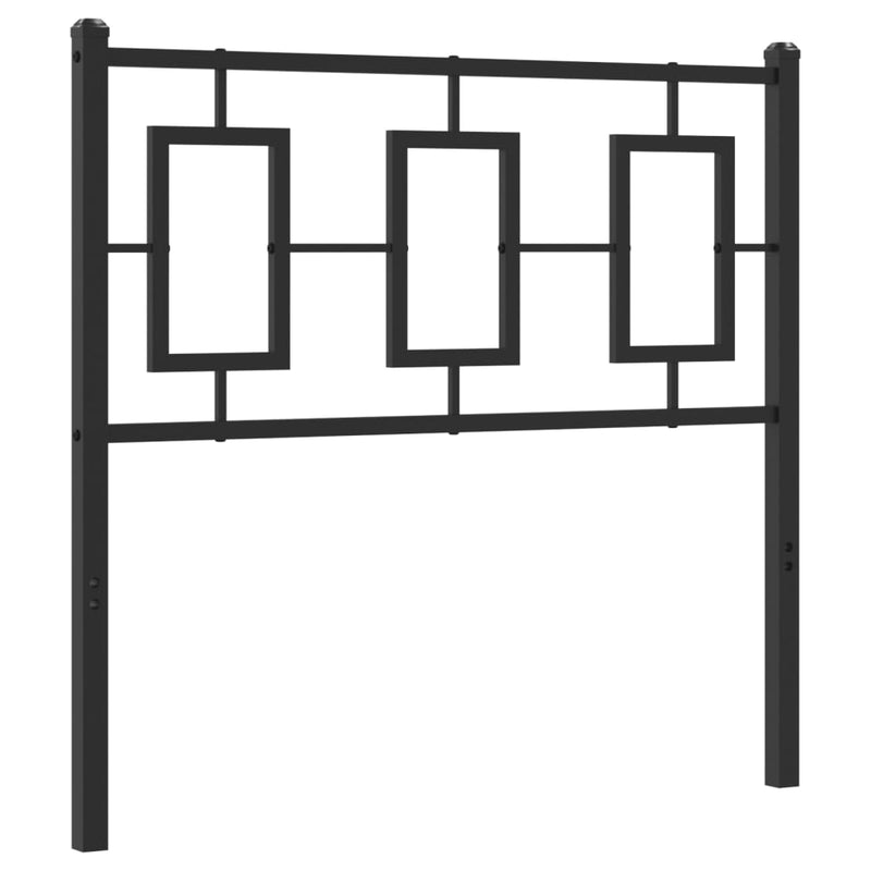 Metal Headboard Black 90 cm