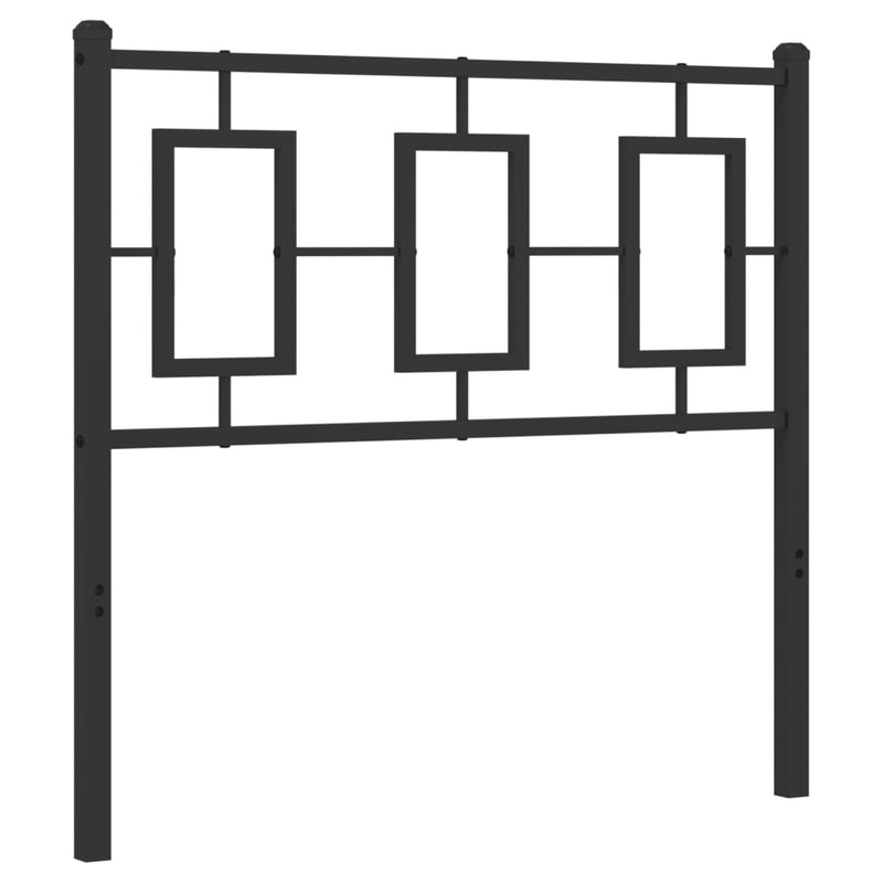 Metal Headboard Black 90 cm