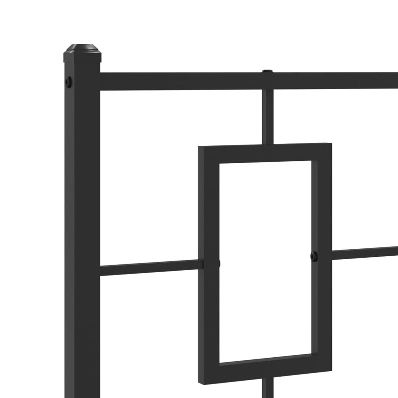 Metal Headboard Black 100 cm