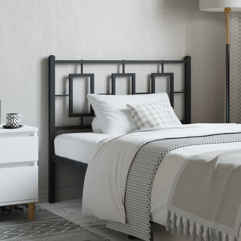 Metal Headboard Black 100 cm