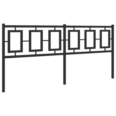 Metal Headboard Black 180 cm