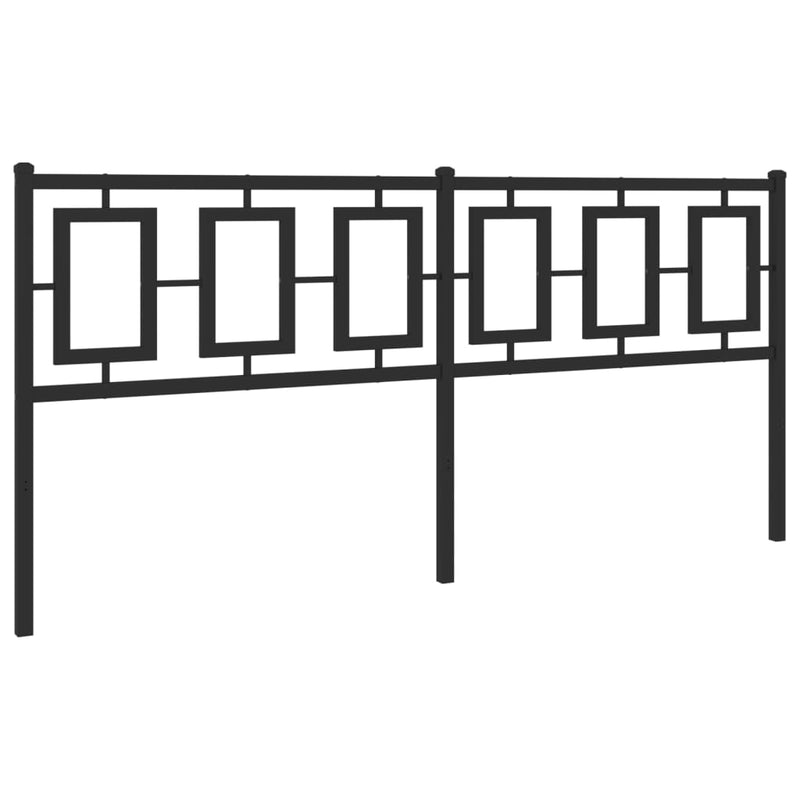 Metal Headboard Black 180 cm