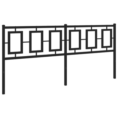 Metal Headboard Black 180 cm