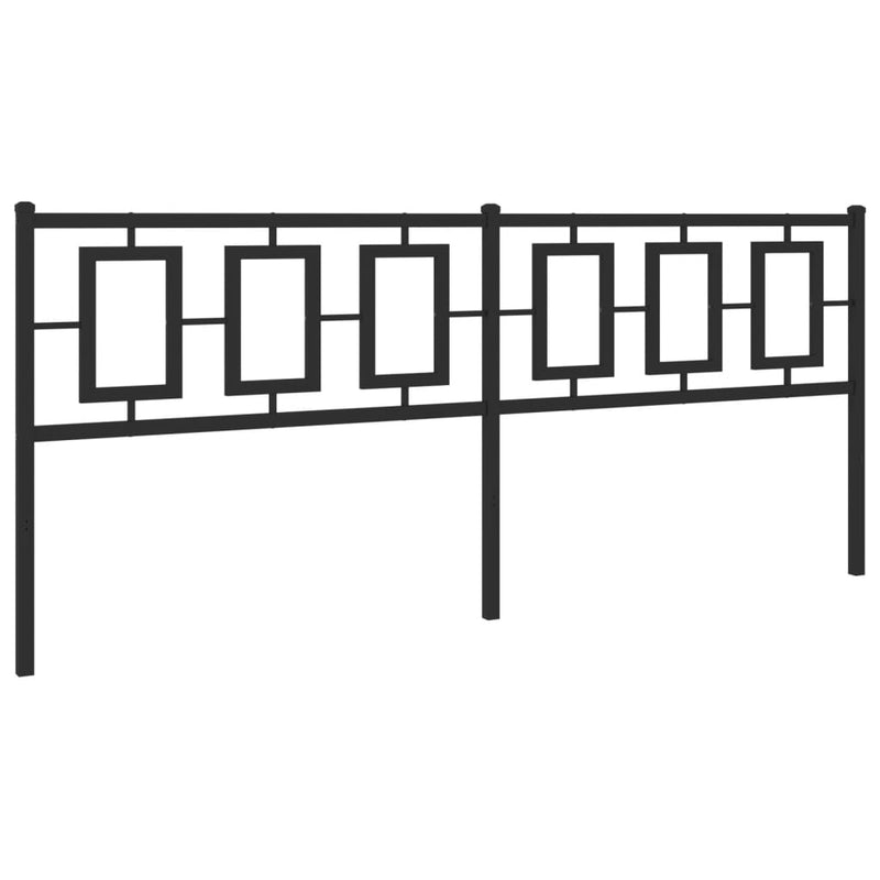 Metal Headboard Black 200 cm