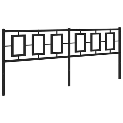 Metal Headboard Black 200 cm