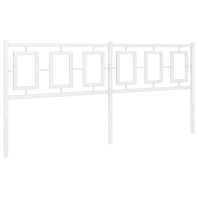 Metal Headboard White 180 cm