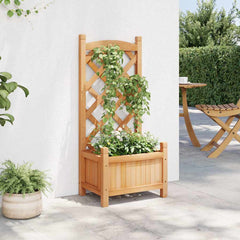 Planter Solid Wood Fir with trellis Brown 40 cm 90 cm 30 cm