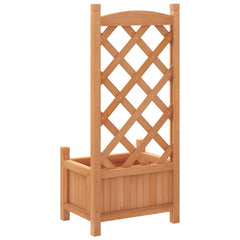 vidaXL Planter with Trellis Brown 40x30x90 cm Solid Wood Fir 6