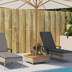 vidaXL Parasol Base Cover Grey 70x70x25 cm Poly Rattan and Acacia 3