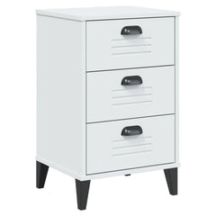 vidaXL Bedside Cabinet VIKEN White Engineered Wood 2