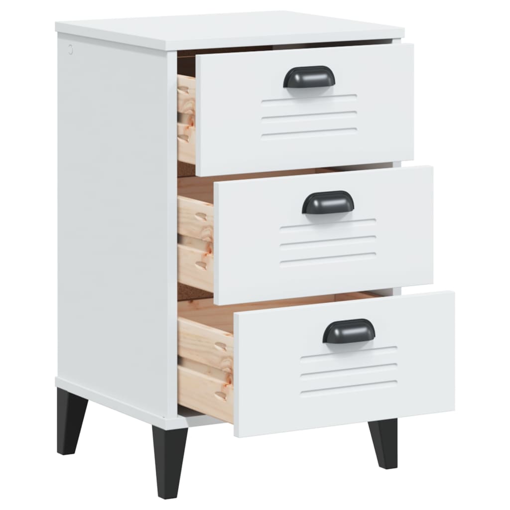 vidaXL Bedside Cabinet VIKEN White Engineered Wood 5