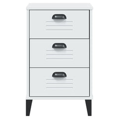vidaXL Bedside Cabinet VIKEN White Engineered Wood 6