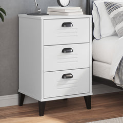 vidaXL Bedside Cabinet VIKEN White Engineered Wood 1