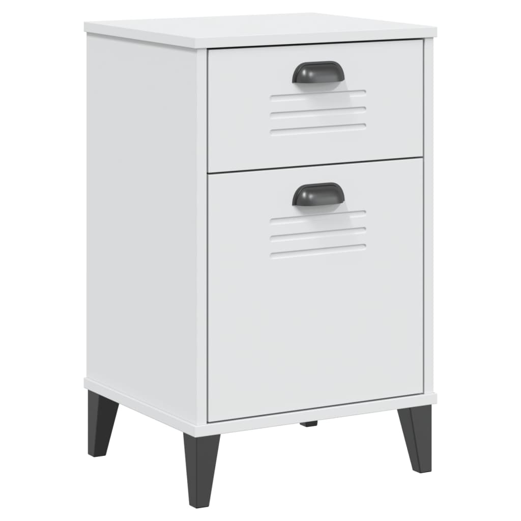 vidaXL Bedside Cabinet VIKEN White Engineered Wood 2