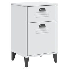 vidaXL Bedside Cabinet VIKEN White Engineered Wood 2