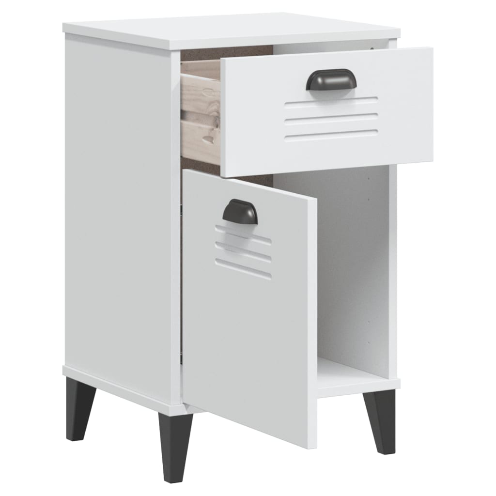 vidaXL Bedside Cabinet VIKEN White Engineered Wood 5