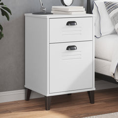 vidaXL Bedside Cabinet VIKEN White Engineered Wood 1