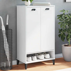 vidaXL Shoe Cabinet VIKEN White Engineered Wood 1