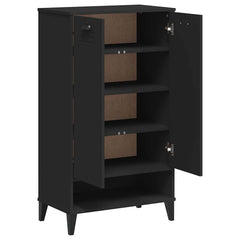 vidaXL Shoe Cabinet VIKEN Black Engineered Wood 5