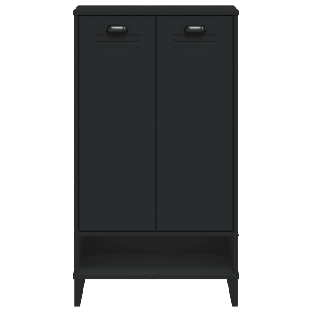vidaXL Shoe Cabinet VIKEN Black Engineered Wood 6