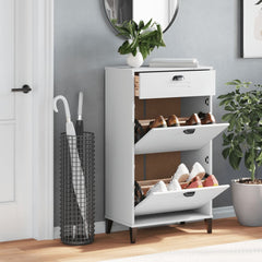 vidaXL Shoe Cabinet VIKEN White Engineered Wood 3