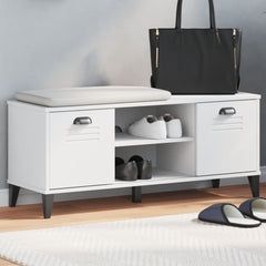 Shoe Bench "VIKEN" 106x35x45 cm Engineered Wood White