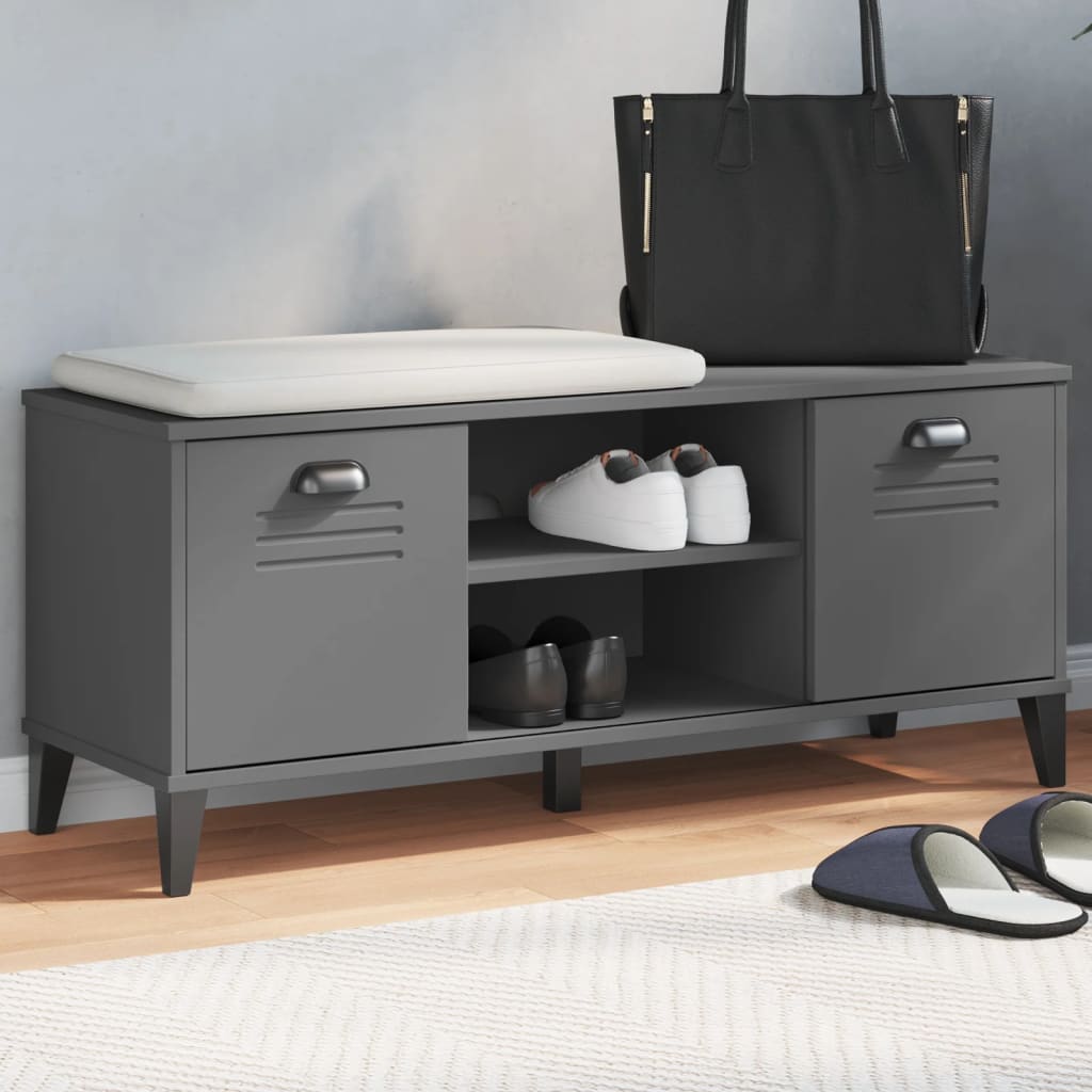 Shoe Bench "VIKEN" 106x35x45 cm Engineered Wood Anthracite grey