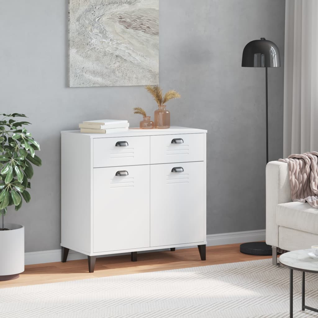Sideboard "VIKEN" 80x40x80 cm Engineered Wood White