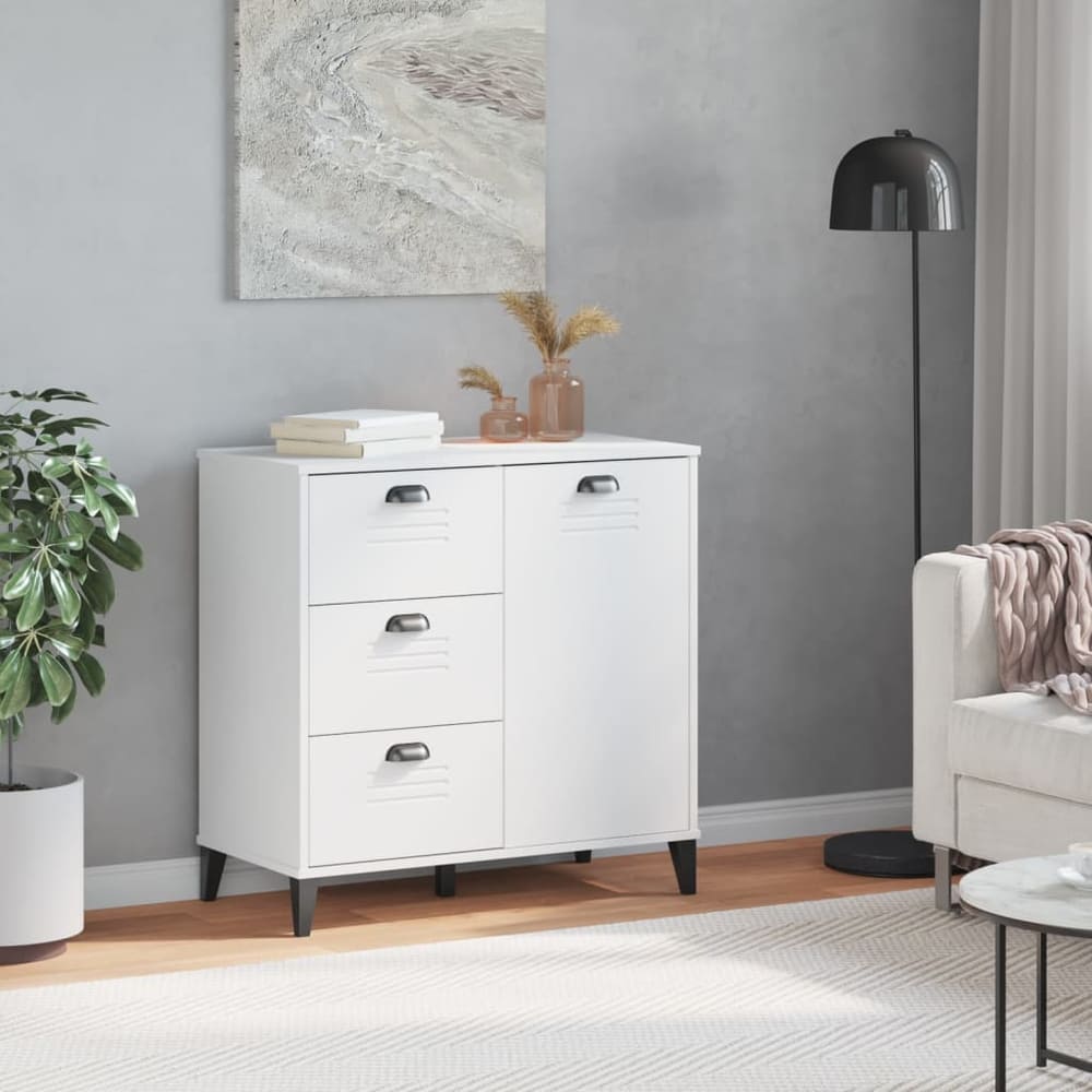 Sideboard "VIKEN" 80x40x80 cm Engineered Wood White