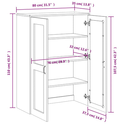 Top for Highboard VIKEN White Solid Wood Pine