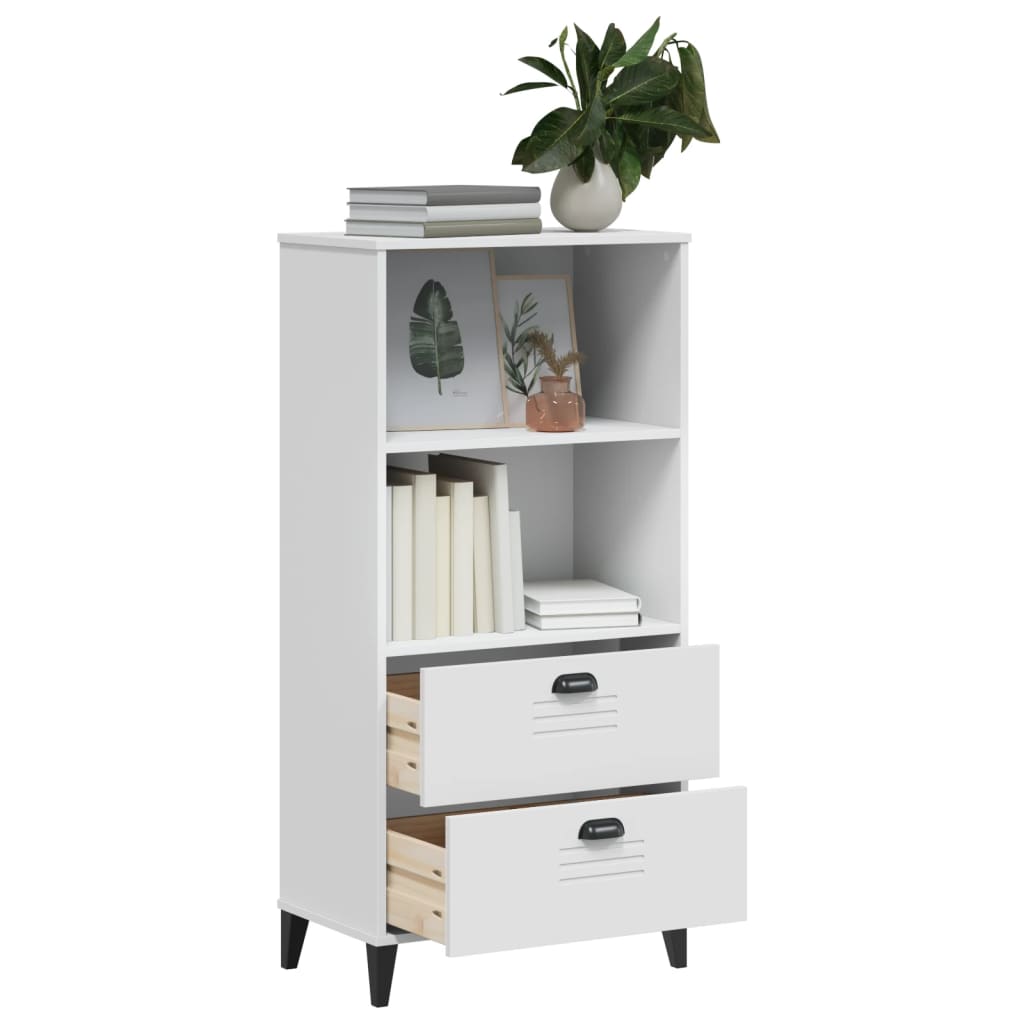 vidaXL Bookcase VIKEN White 60x35x123 cm Engineered Wood 4