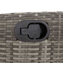 Garden Dining Cushions Grey Poly Rattan without footrest