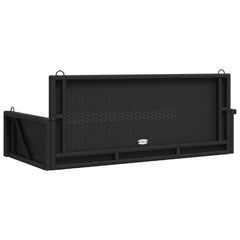 vidaXL Swing Bench Black 119x56x48 cm Poly Rattan 6