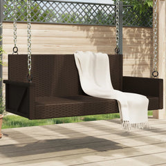 vidaXL Swing Bench Brown 119x56x48 cm Poly Rattan 1