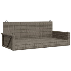 vidaXL Swing Bench Grey 119x56x48 cm Poly Rattan 2