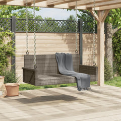 vidaXL Swing Bench Grey 119x56x48 cm Poly Rattan 3