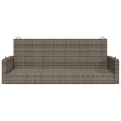 vidaXL Swing Bench Grey 119x56x48 cm Poly Rattan 4