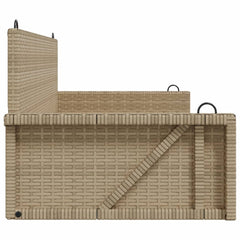 vidaXL Swing Bench Beige 119x56x48 cm Poly Rattan 5