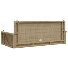 vidaXL Swing Bench Beige 119x56x48 cm Poly Rattan 6