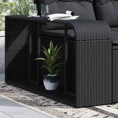 vidaXL Storage Shelves 2 pcs Black Poly Rattan 1