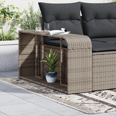 vidaXL Storage Shelves 2 pcs Grey Poly Rattan 3