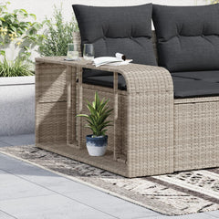 vidaXL Storage Shelves 2 pcs Light Grey Poly Rattan 3